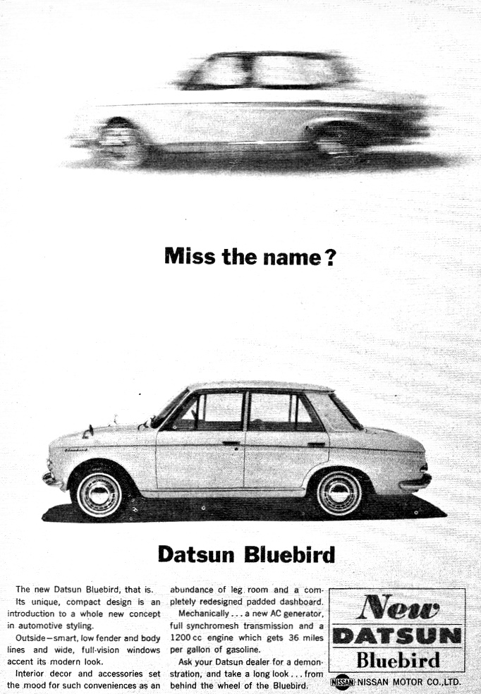 1964 Datsun Bluebird 4 Door Sedan